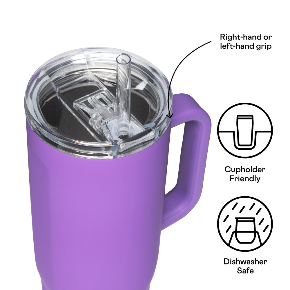 Insulated Tumbler with Handle Cruiser 40oz / Varsity Purple