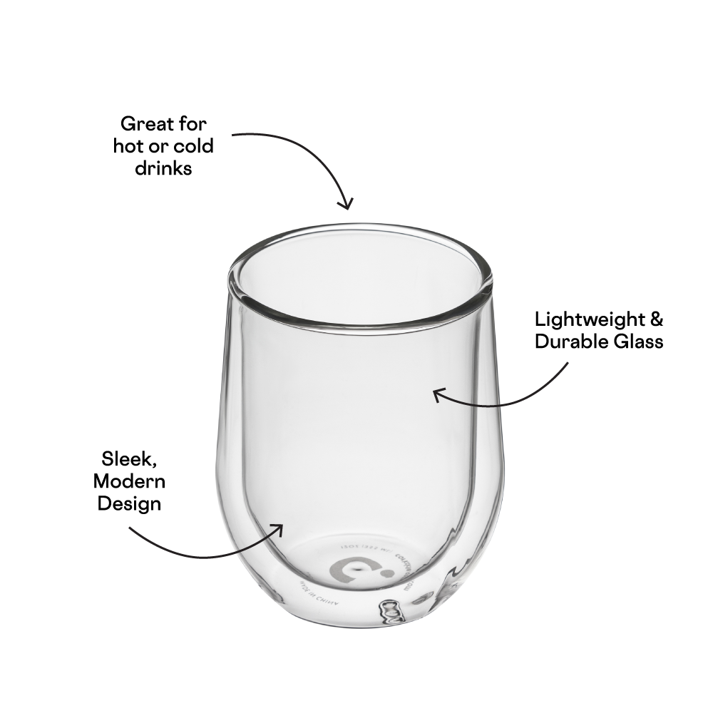 Stemless Glass Set (2) 12oz / Clear