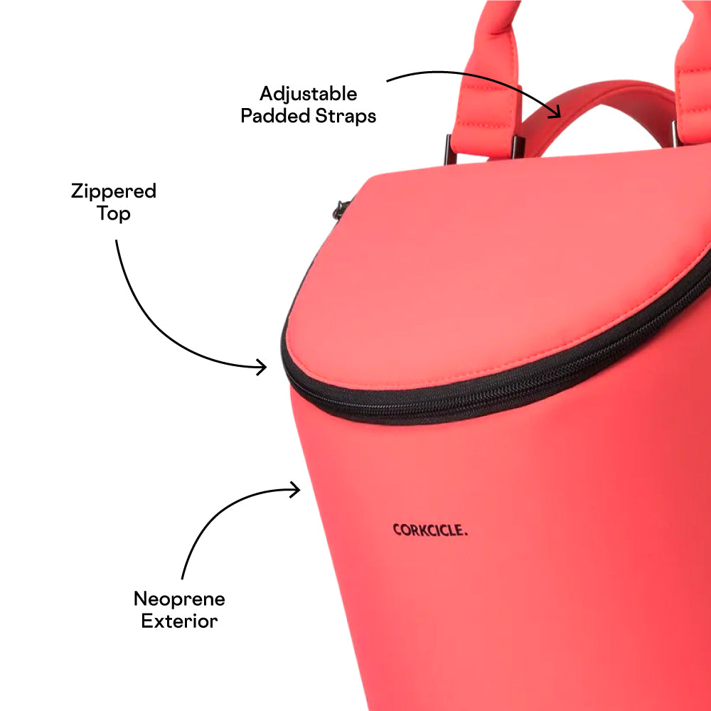 Eola Wine Cooler Bag Eola Bucket Cooler Bag Coral Neoprene