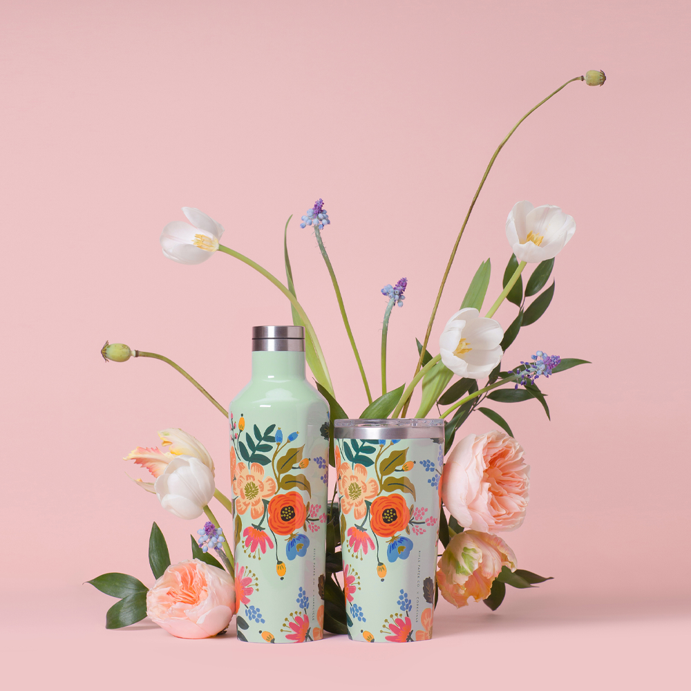 Rifle Paper Co. Tumbler 16oz / Mint Lively Floral