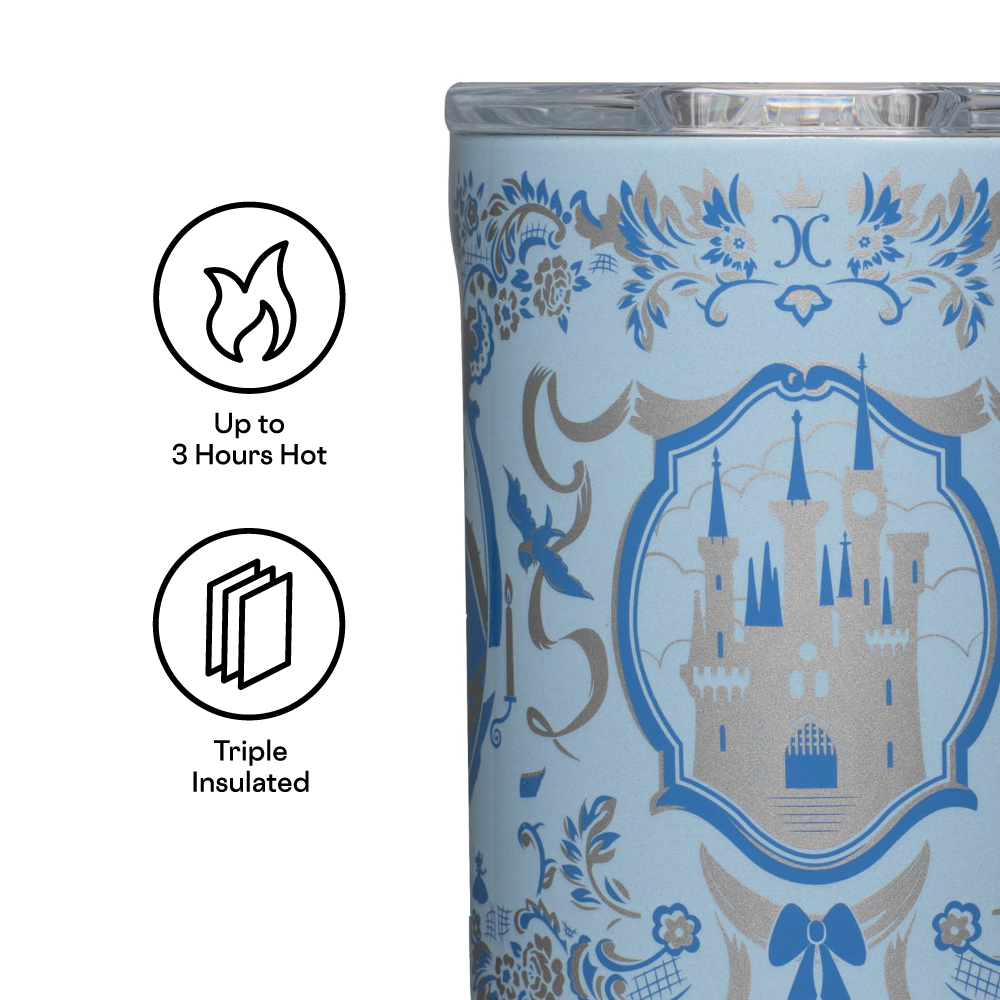 Disney Corkcicle 16 oz Stainless Steel Tumbler / Mug Castles of Disney NEW