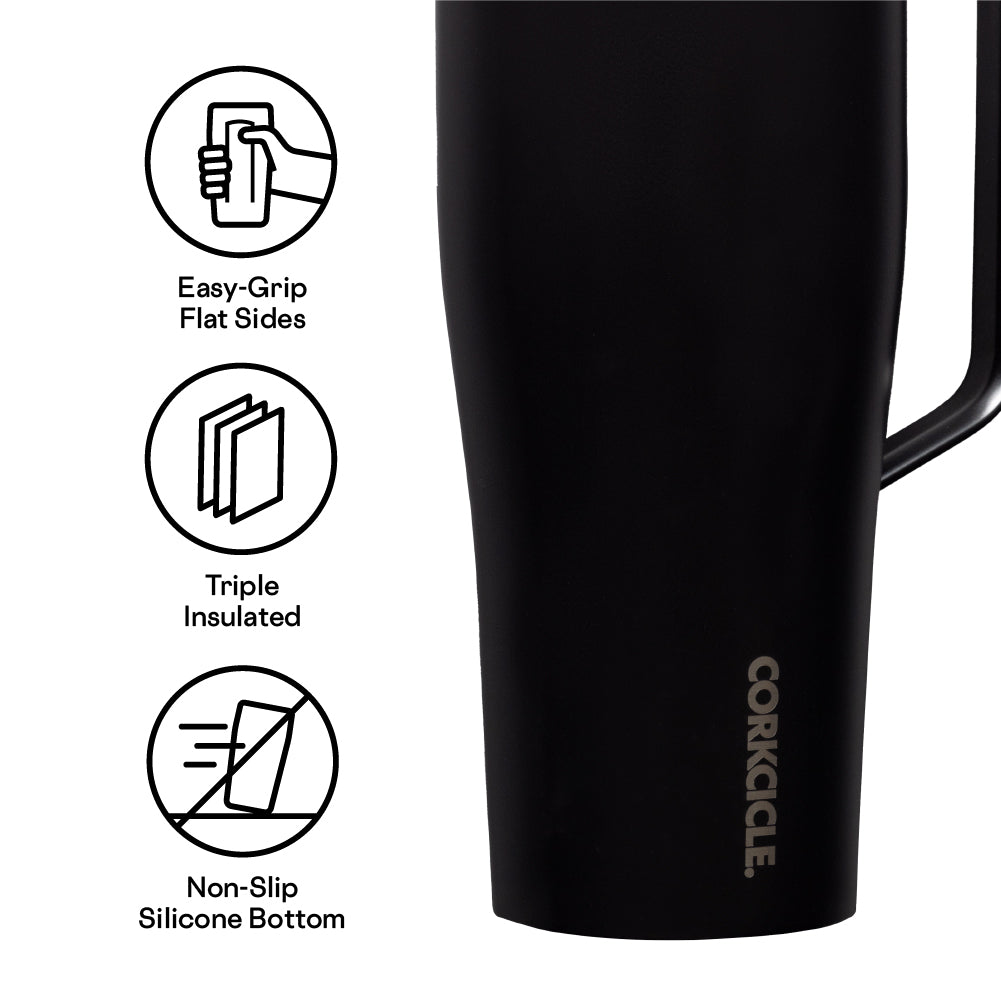 Insulated Tumbler with Handle Cold Cup XL 30oz / Matte Black