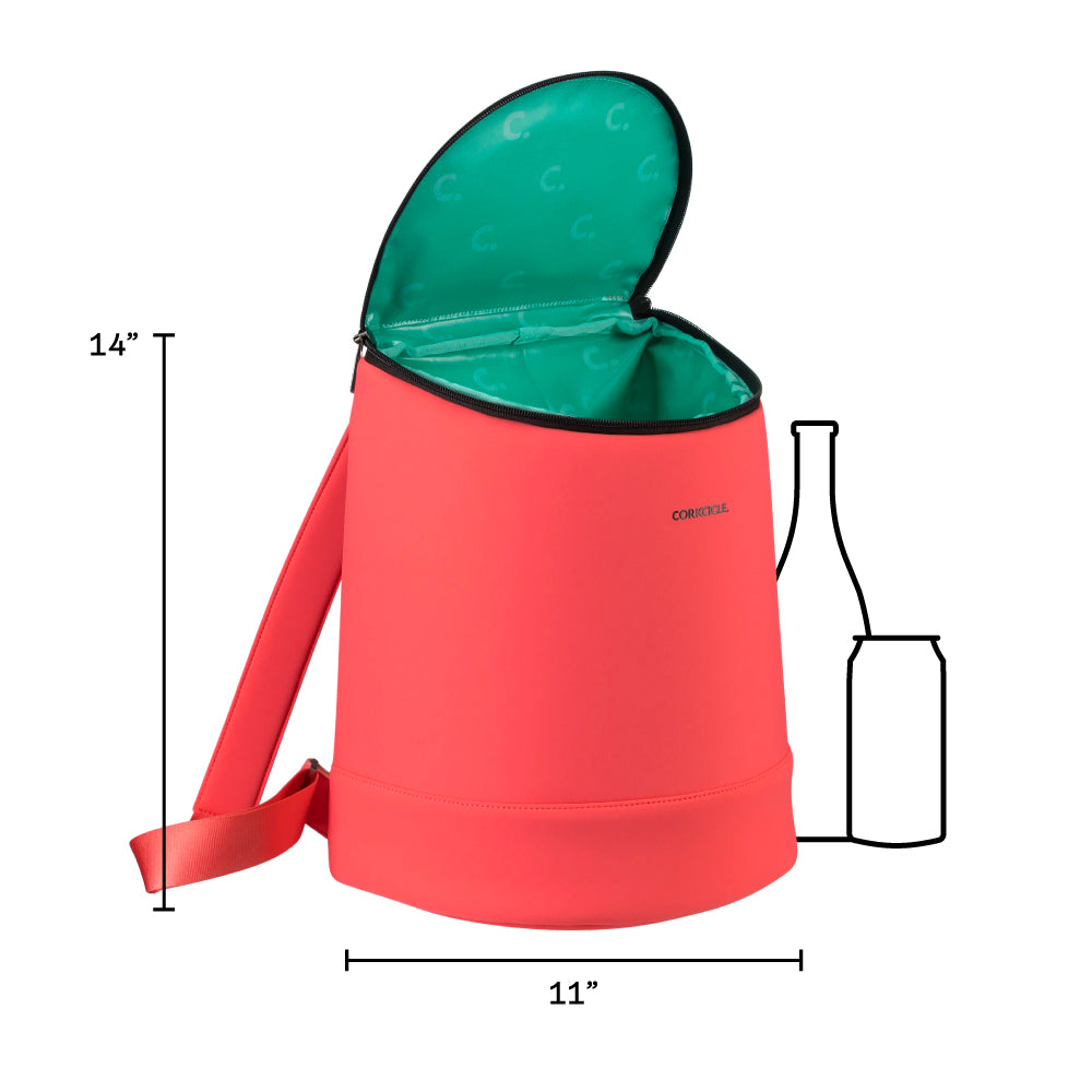 Eola Wine Cooler Bag Eola Bucket Cooler Bag Coral Neoprene