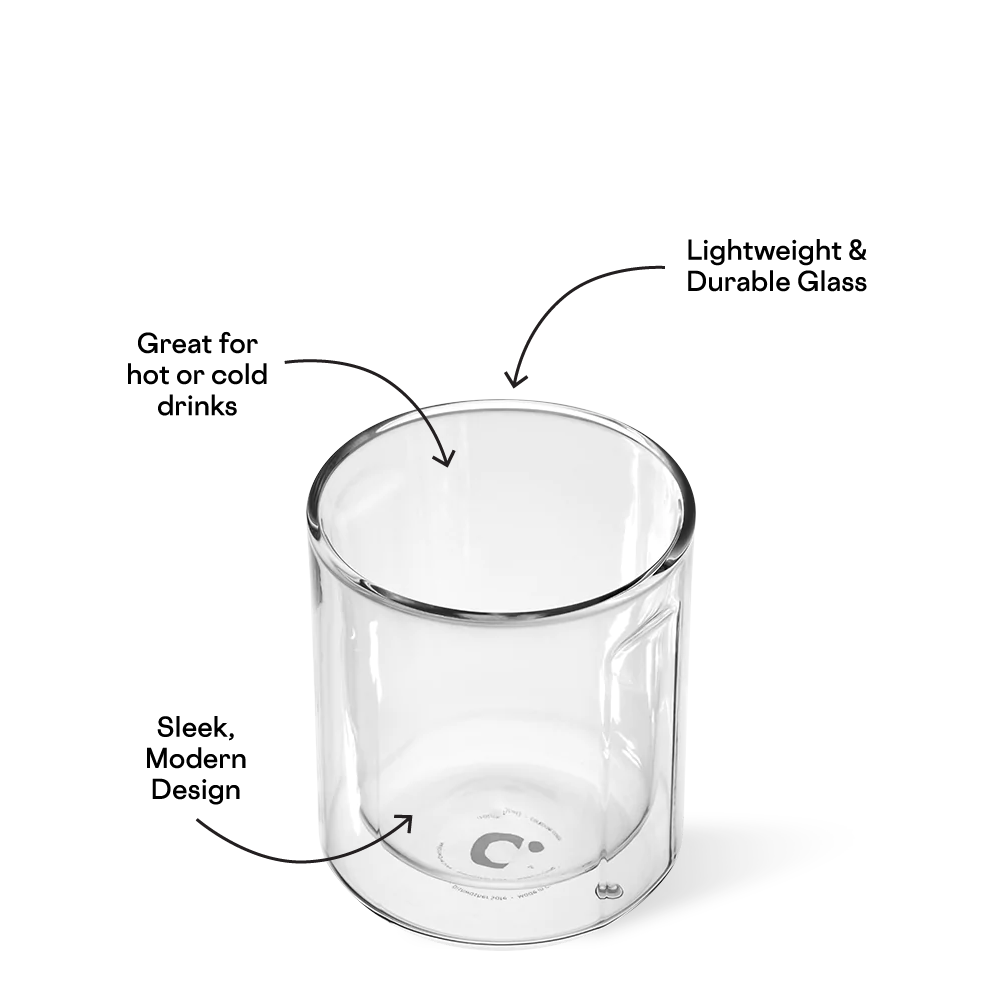 Corkcicle Glass Mug Set of 2 12oz / Prism