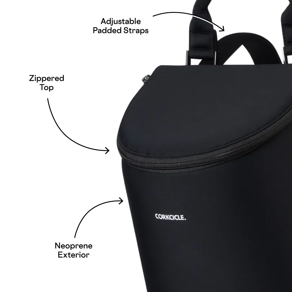 Eola Wine Cooler Bag Eola Bucket Cooler Bag Black Neoprene