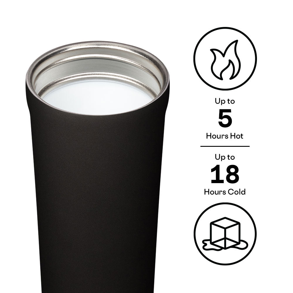 Luxe Stainless Steel Travel Tumbler with Spill-Proof Lid and Straw