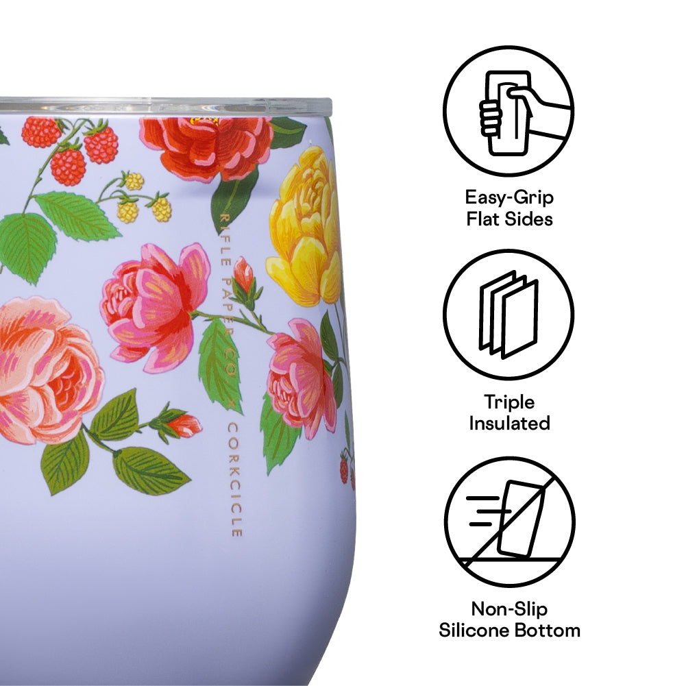 Rifle Paper Co. Stemless 12oz / Roses