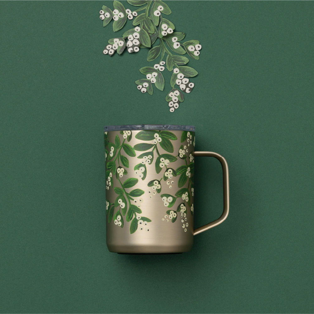 Holiday Coffee Mug 16oz / Rifle Paper Co. Mistletoe