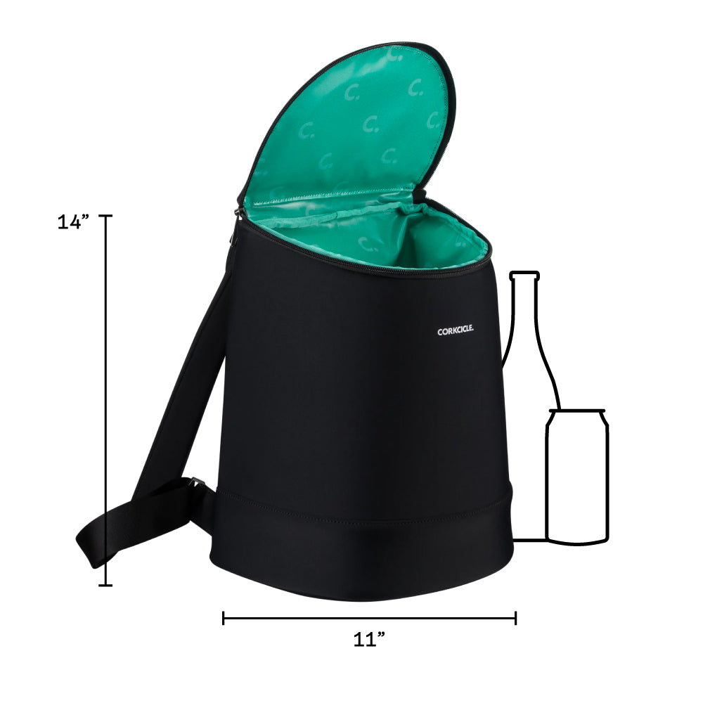 Eola Wine Cooler Bag Eola Bucket Cooler Bag Black Neoprene