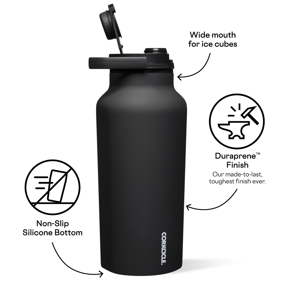 Water Bottle 64 oz Wide Mouth, Non-Insulated