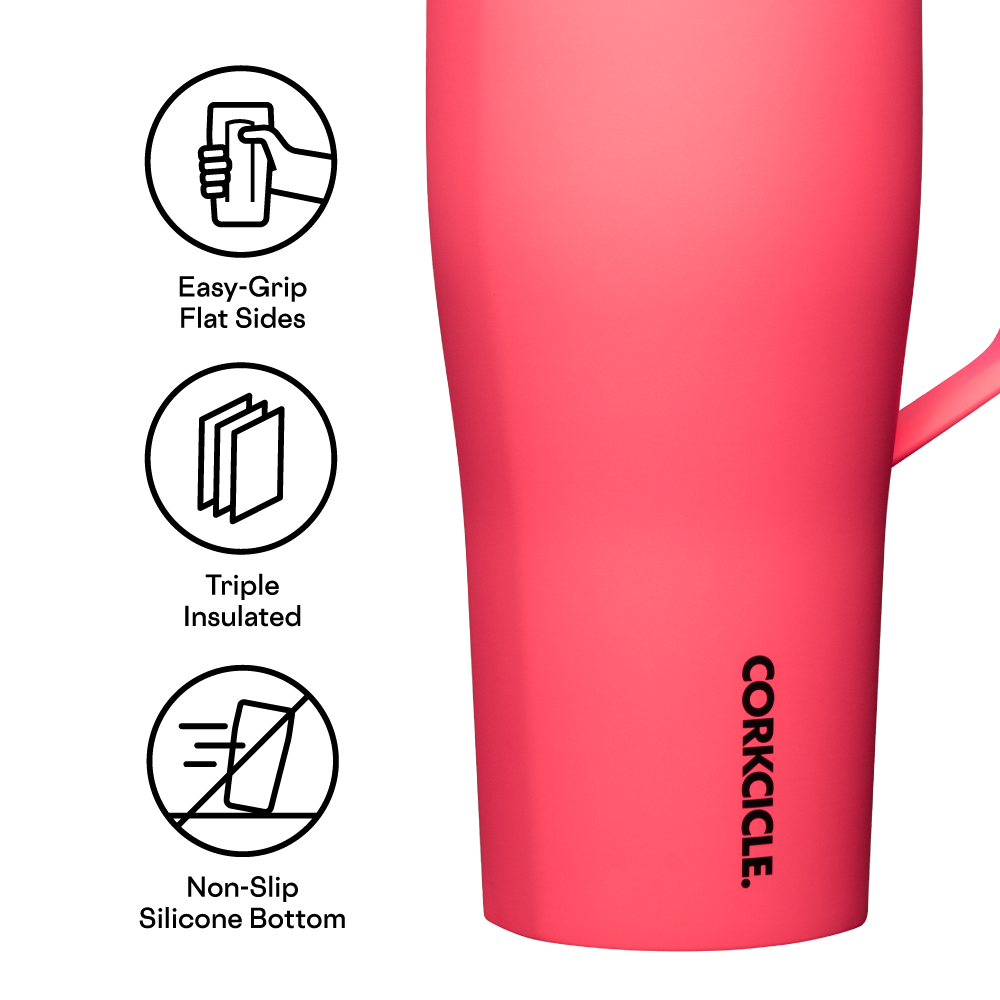 Insulated Tumbler with Handle Cold Cup XL 30oz / Paradise Punch