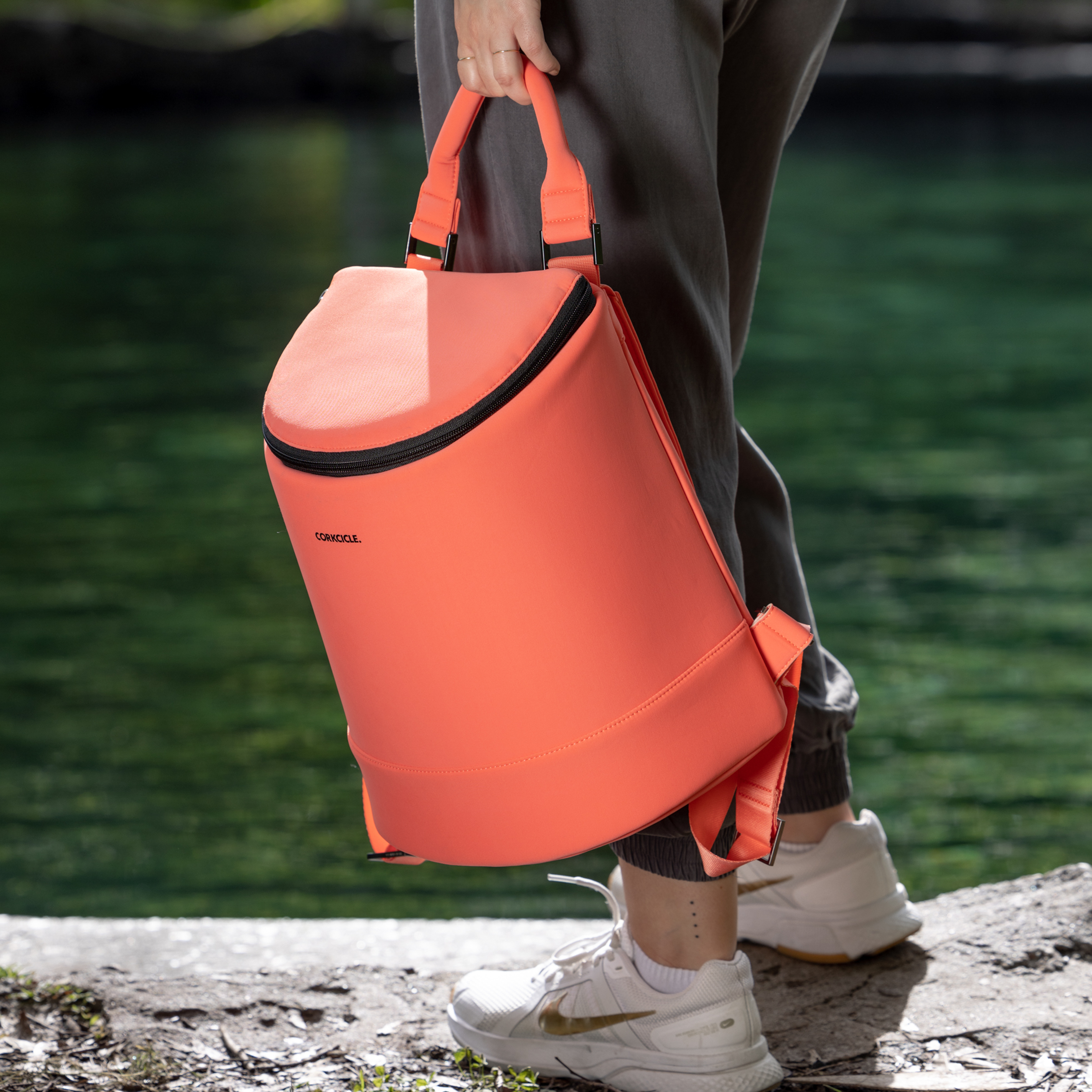 Eola Wine Cooler Bag Eola Bucket Cooler Bag Coral Neoprene