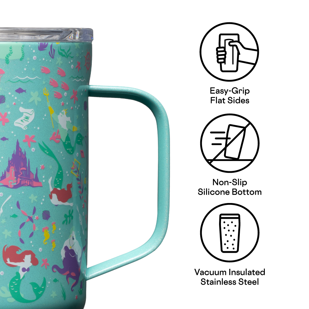 Corkcicle Disney Princess Ariel Insulated Canteen Travel Water Bottle,  Triple Insulated Stainless St…See more Corkcicle Disney Princess Ariel