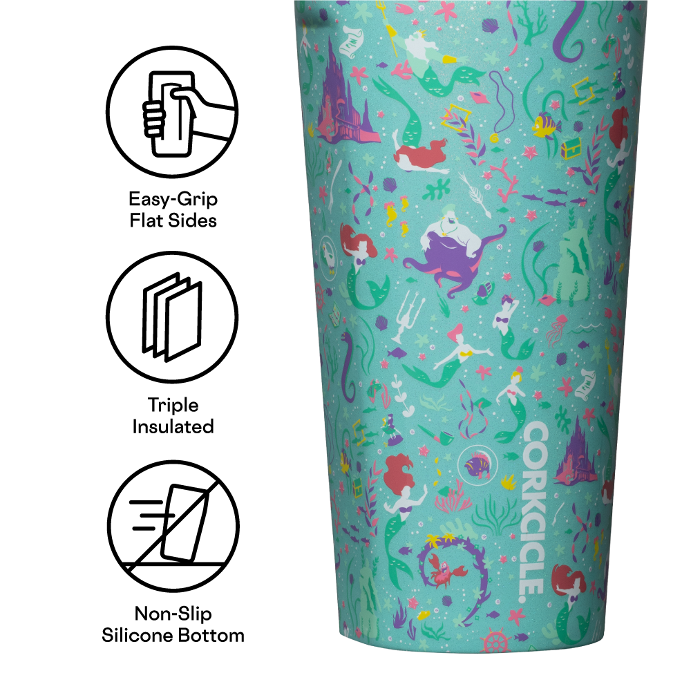 New Disney World 50th Anniversary Grand Finale Black Corkcicle Metal  Tumbler(1)