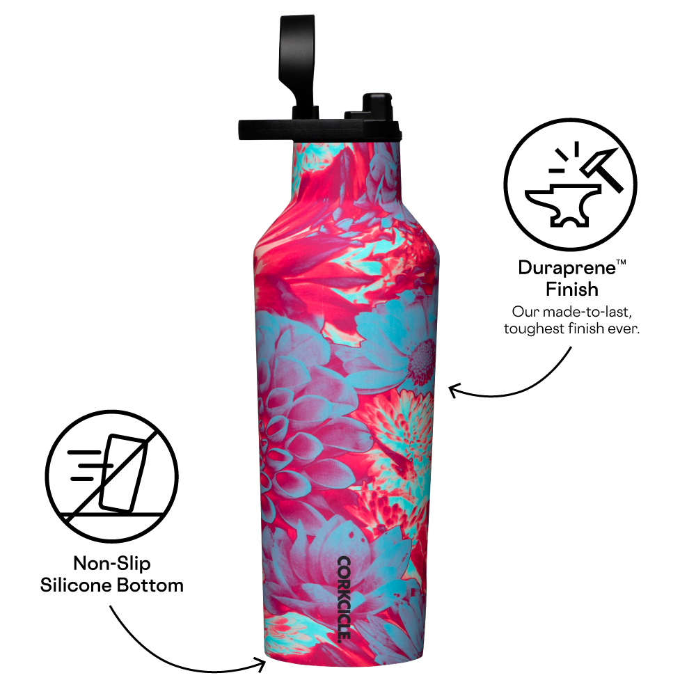 Insulated Water Bottle Series A Sport Canteen 32oz / Dopamine Floral