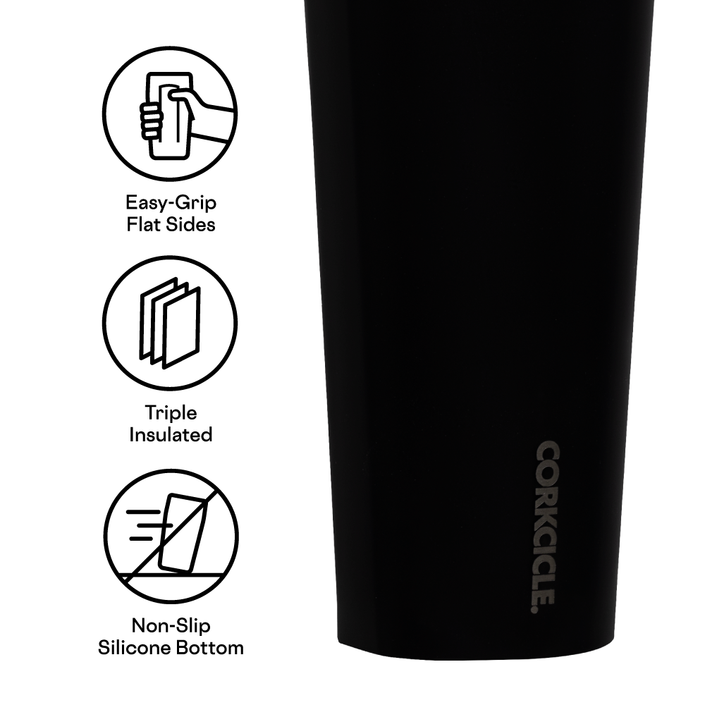 Insulated Tumbler with Straw  Cold Cup 24oz / Matte Black