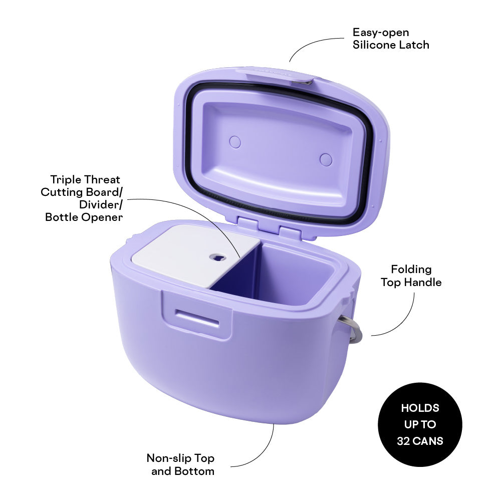 25 Quart Hard Cooler Chillpod Lilac