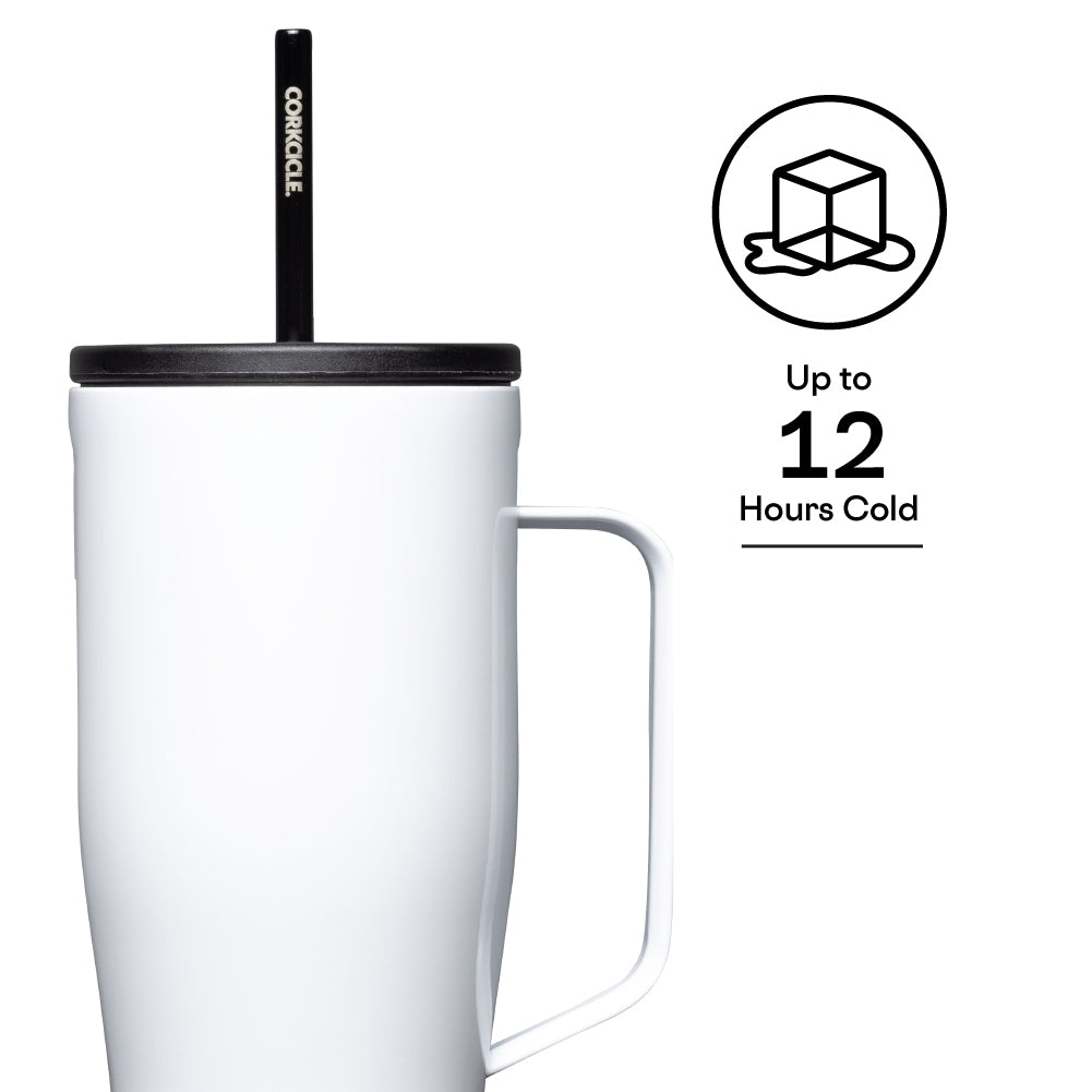 Coldest Tumbler with Handle and Straw Lid, 3 Lids Insulated