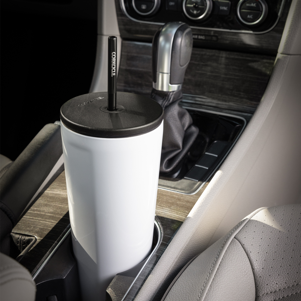 Insulated Tumbler with Straw  Cold Cup 24oz / Matte Black