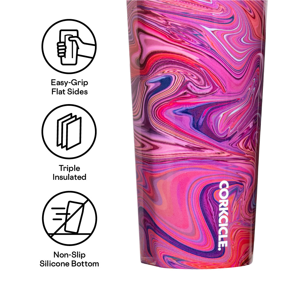 Insulated Tumbler with Straw  Cold Cup 24oz / Lava Lamp