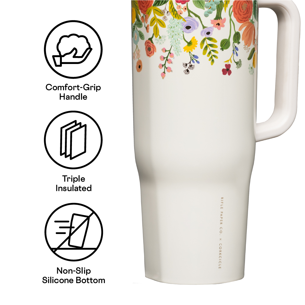 Insulated Tumbler with Handle Rifle Paper Co. Cruiser 40oz / Garden Party