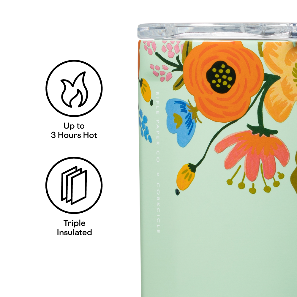 Corkcicle 16 oz Rifle Paper Co. Lively Floral Coffee Mug - Mint