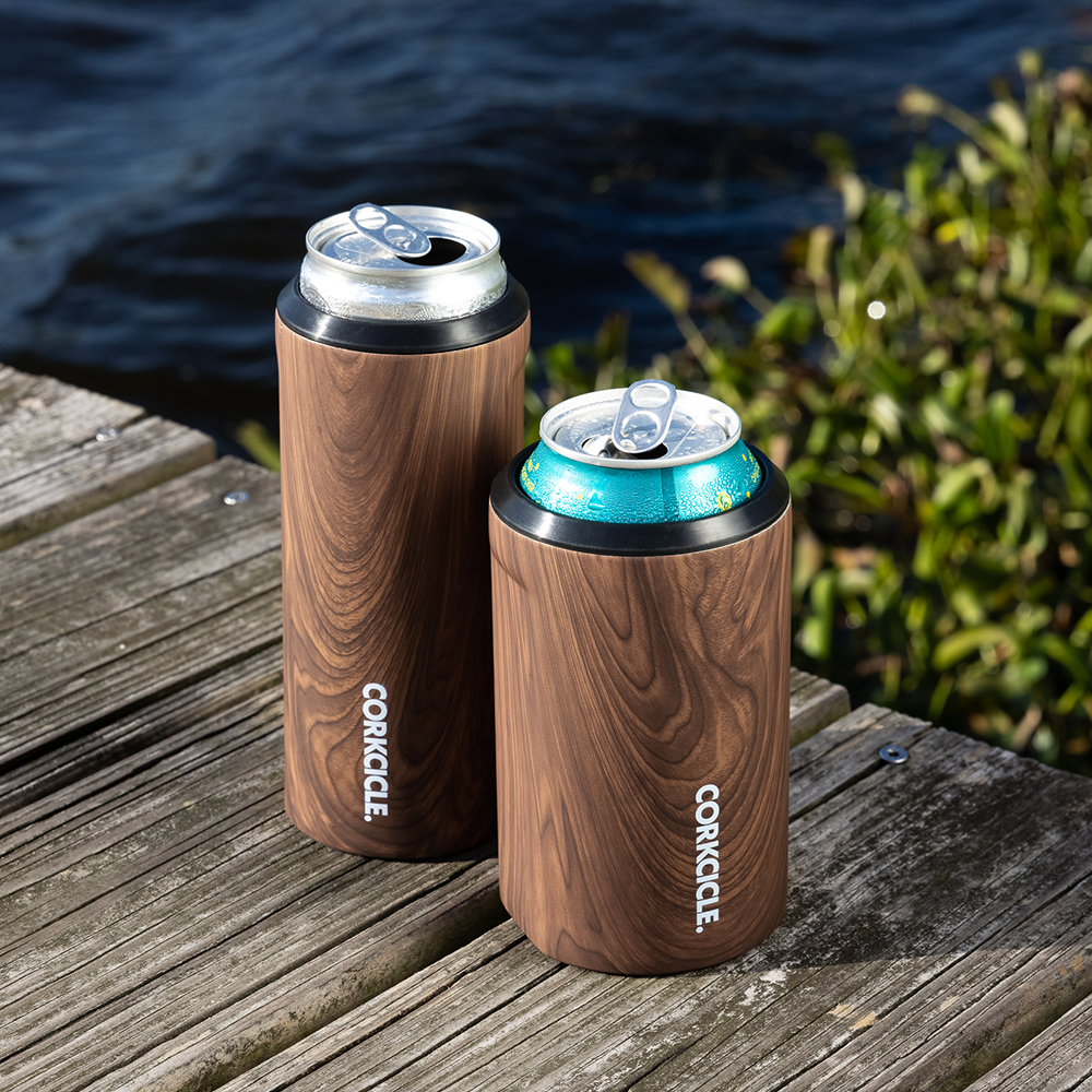 Corkcicle Slim Arctican Insulated Can Koozie - White / Pink , 2.25 x 6.25
