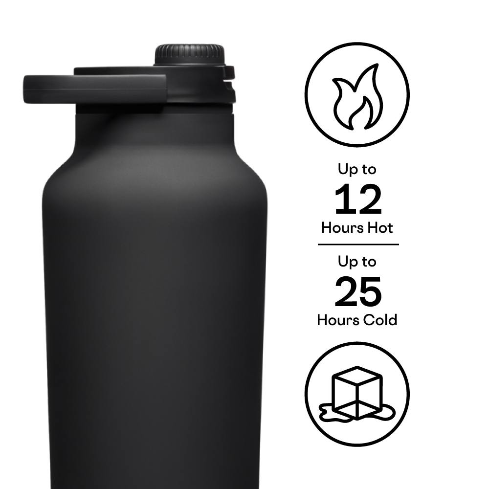 Insulated Water Bottle Series A Sport Jug 64oz / Black