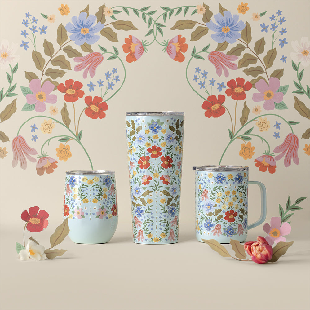 Rifle Paper Co x Corkcicle Travel Mug - Lively Floral Mint – Relish Decor