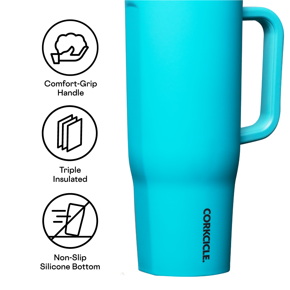 Insulated Tumbler with Handle Cruiser 40oz / Capri Blue