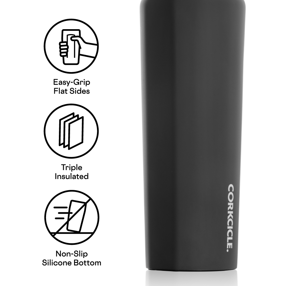 24 oz Tumbler in Matte Black from Corkcicle, Travel Cup