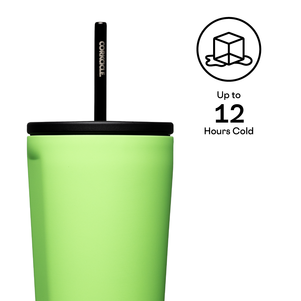 Insulated Tumbler with Straw  Cold Cup 24oz / Margarita