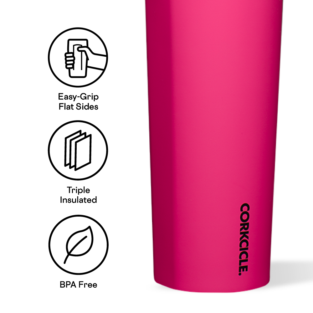 Corkcicle Classic 16 Oz Canteen Stainless Steel Water Bottle, Pink 