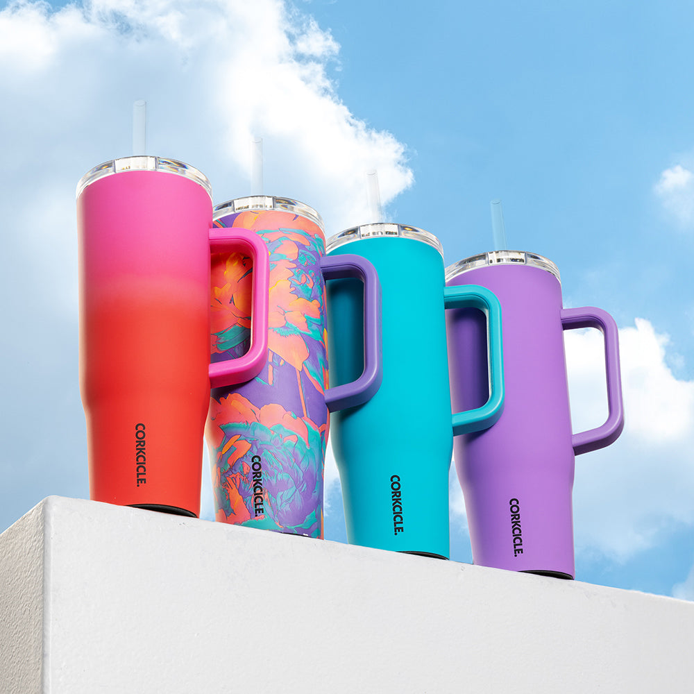 Insulated Tumbler with Handle Cruiser 40oz / Super Bloom