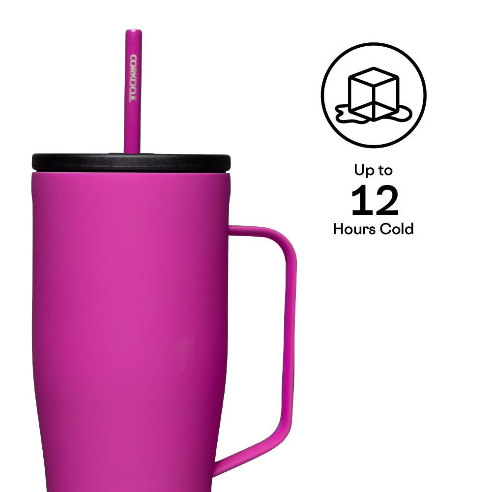 Insulated Tumbler with Handle Cold Cup XL 30oz / Berry Punch