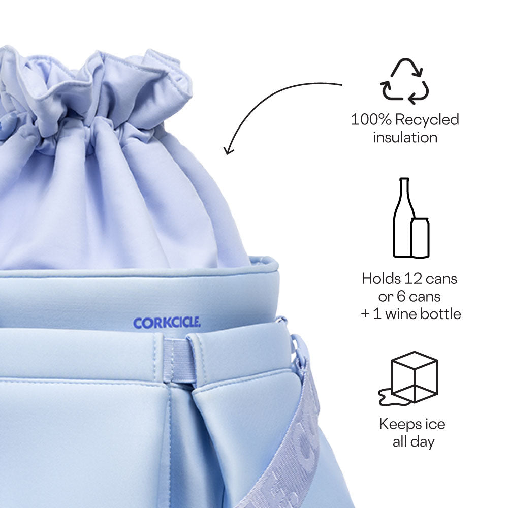 Corkcicle Eola Bucket Bag Cooler-Periwinkle
