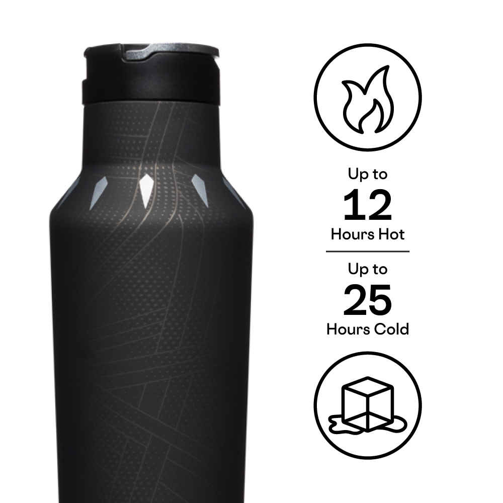 Insulated Water Bottle  Marvel Sport Canteen 20oz / Black Panther