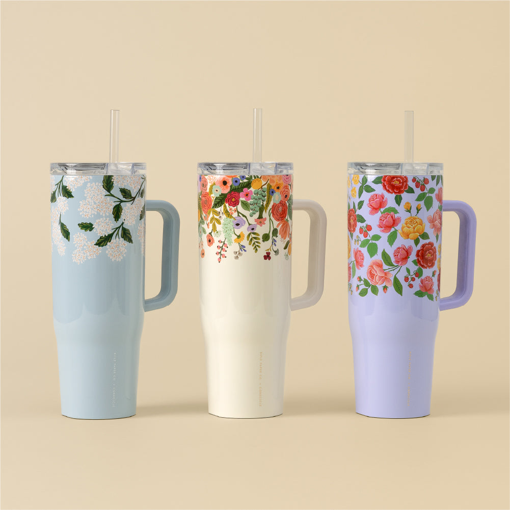 Insulated Tumbler with Handle Rifle Paper Co. Cruiser 40oz / Garden Party