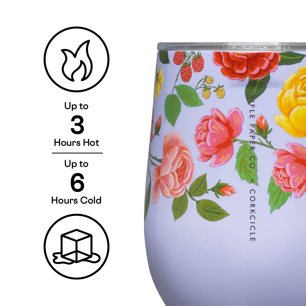 Rifle Paper Co. Stemless 12oz / Roses