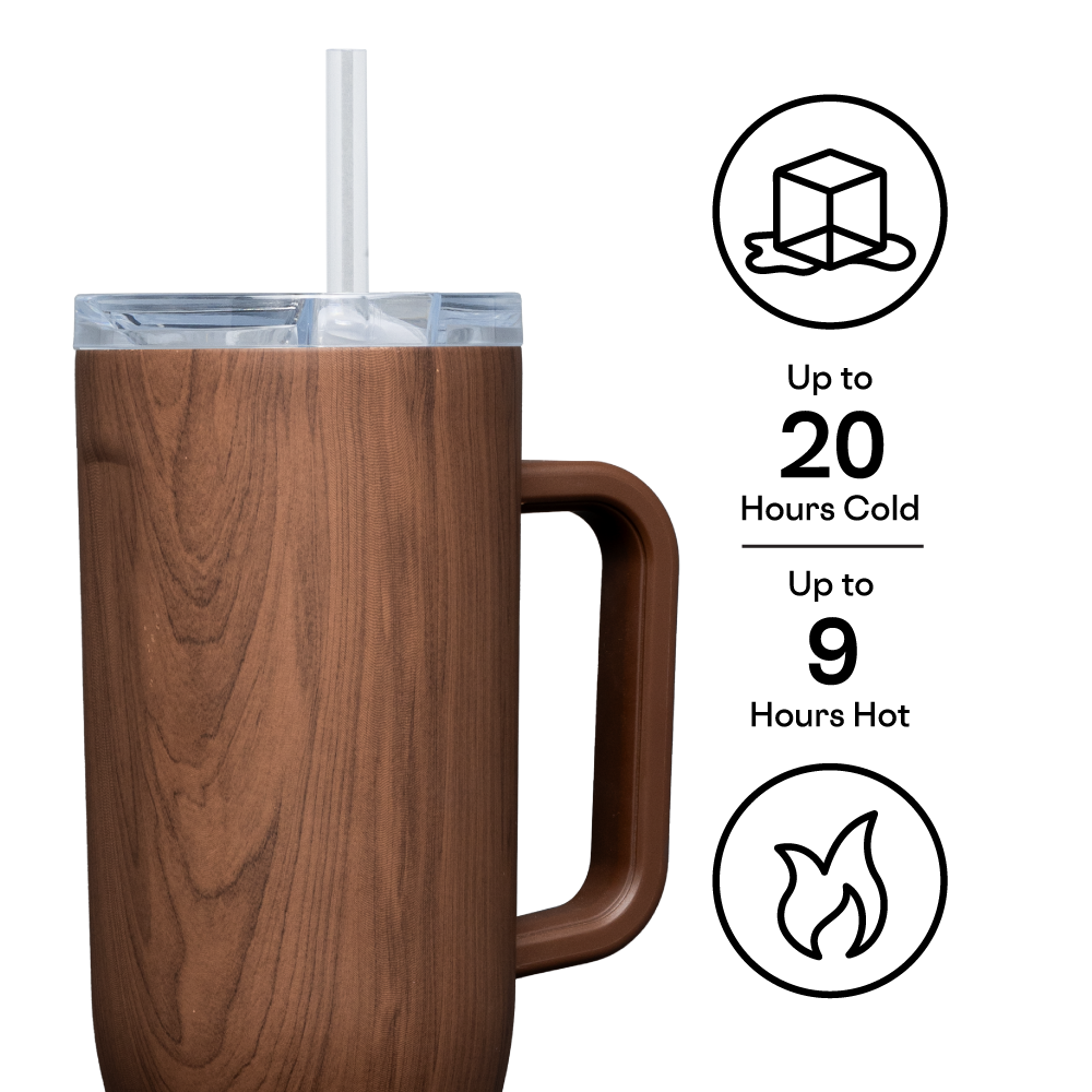 Insulated Tumbler with Handle Cruiser 40oz / Walnut Wood