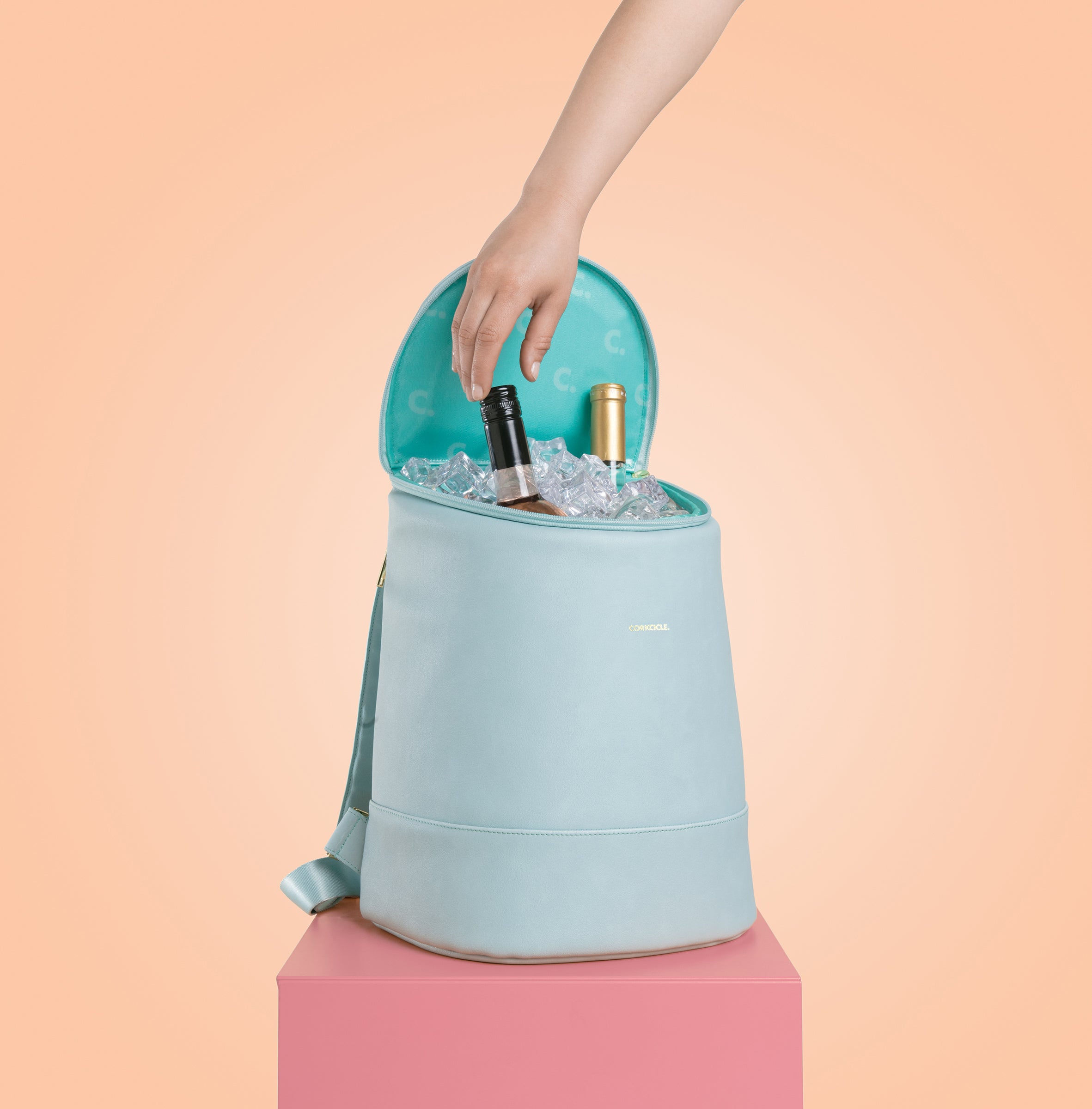 Eola Wine Cooler Bag Eola Bucket Cooler Bag Seafoam