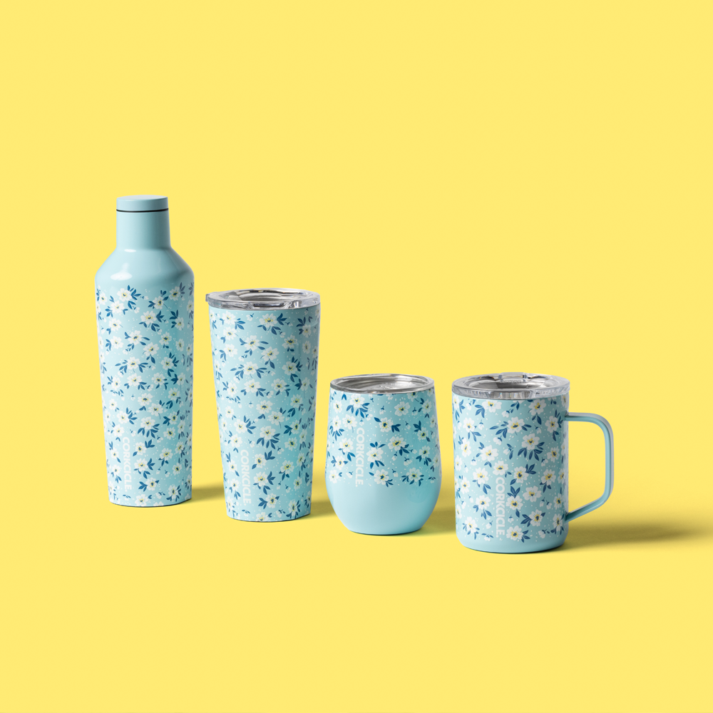 Corkcicle 12 oz. Kids Cup in Ditsy Floral Blue