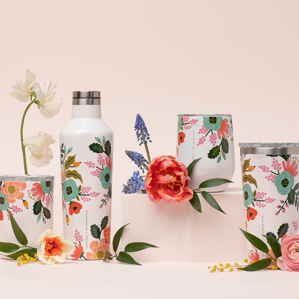 Rifle Paper Co. Corkcicle Mug Cream Garden Party — Write Impressions