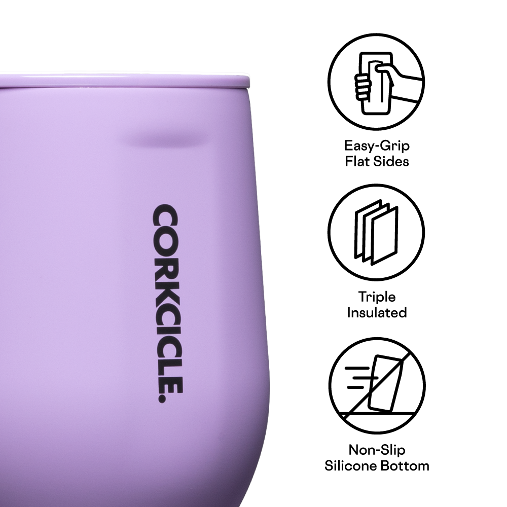 Corkcicle - Neon Lights - Borraccia rosa fluo opaco da 475 ml