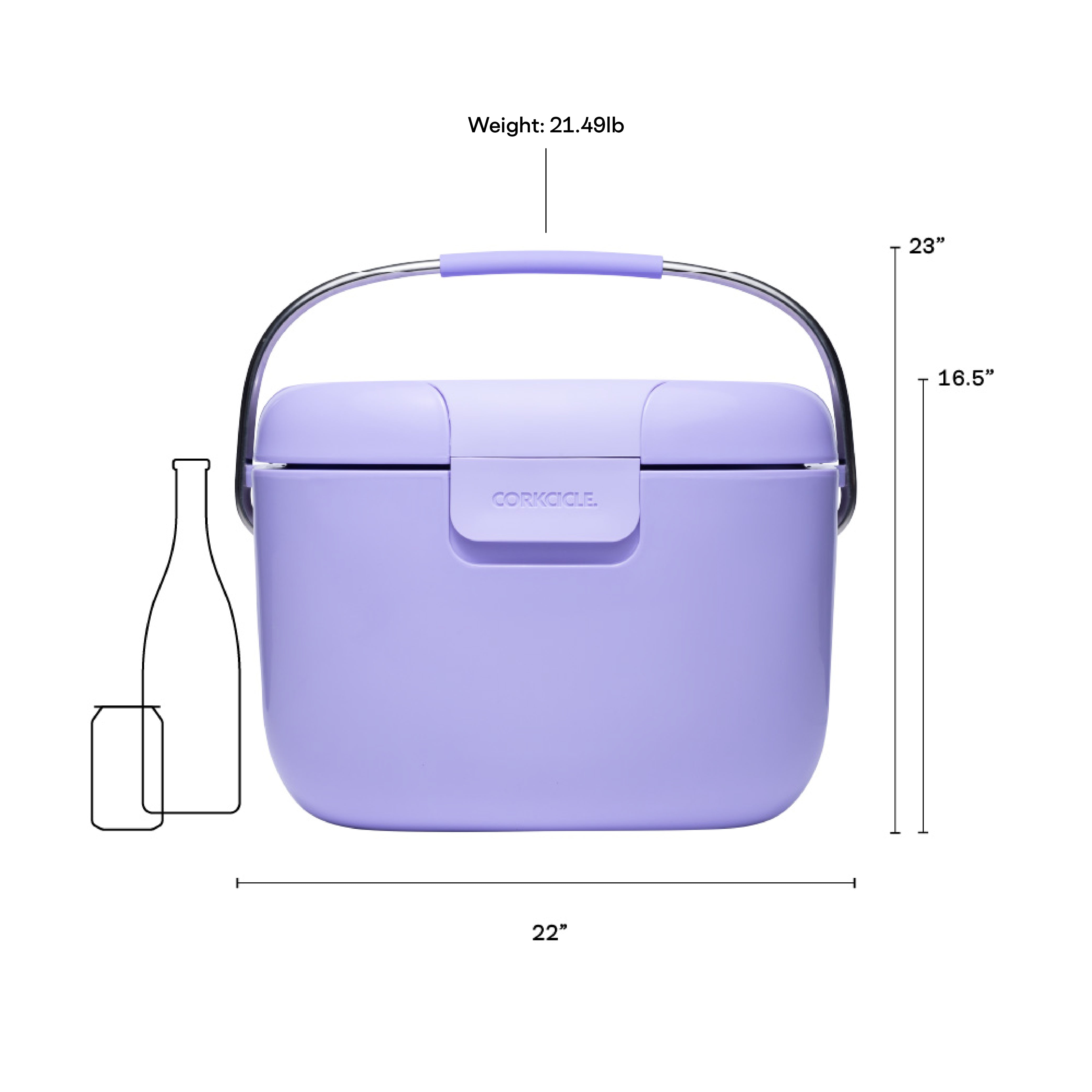 25 Quart Hard Cooler Chillpod Lilac