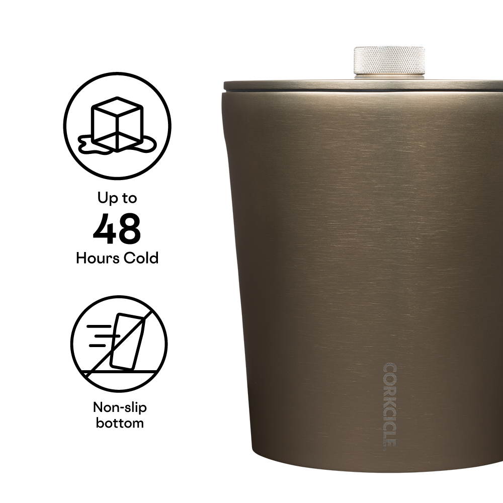 Corkcicle 110 oz Insulated Ice Bucket With Lid for Wine and Drinks,  Stainless Steel, Unicorn Magic 