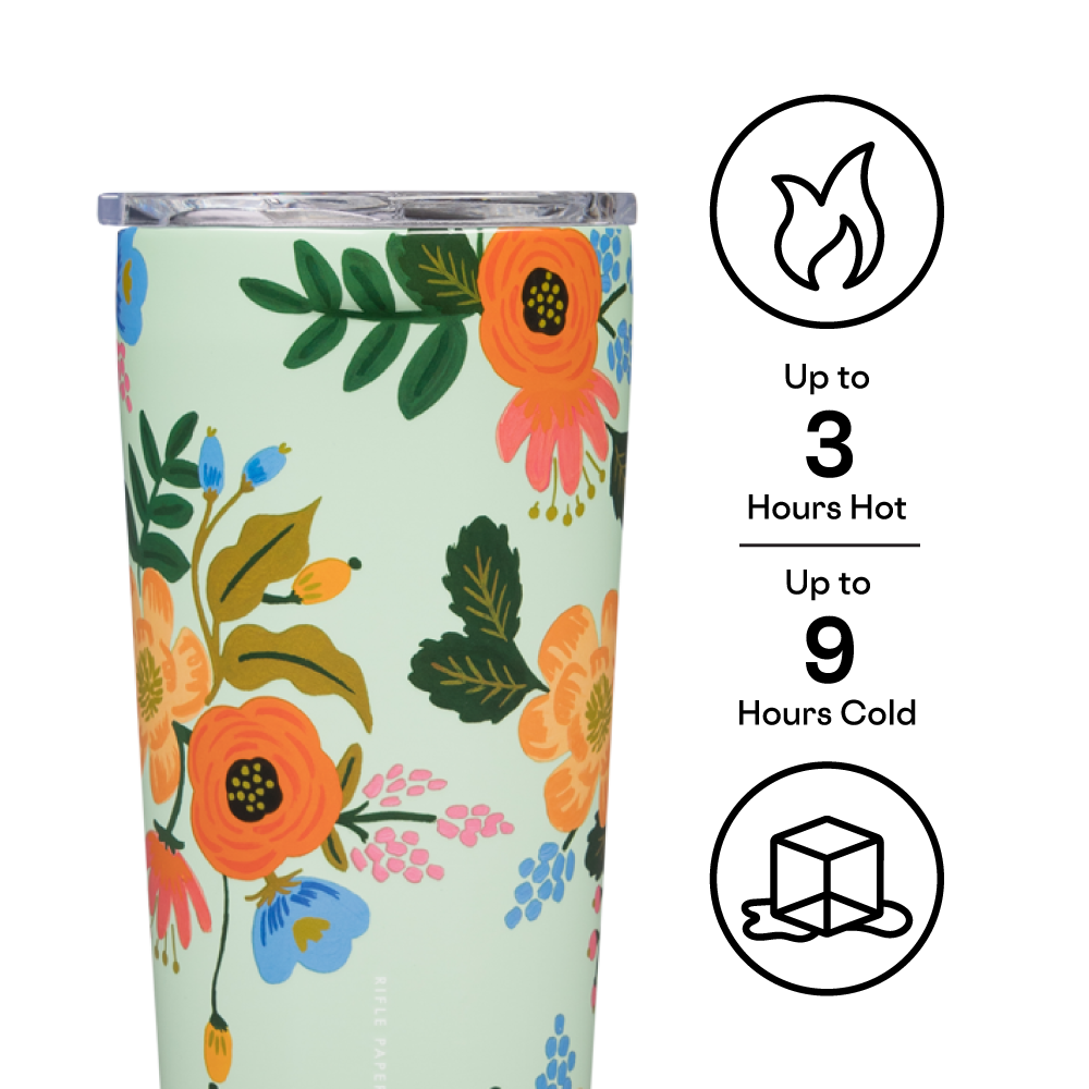 Corkcicle Rifle Paper Hot Cold Tumbler in Lively Floral - THE