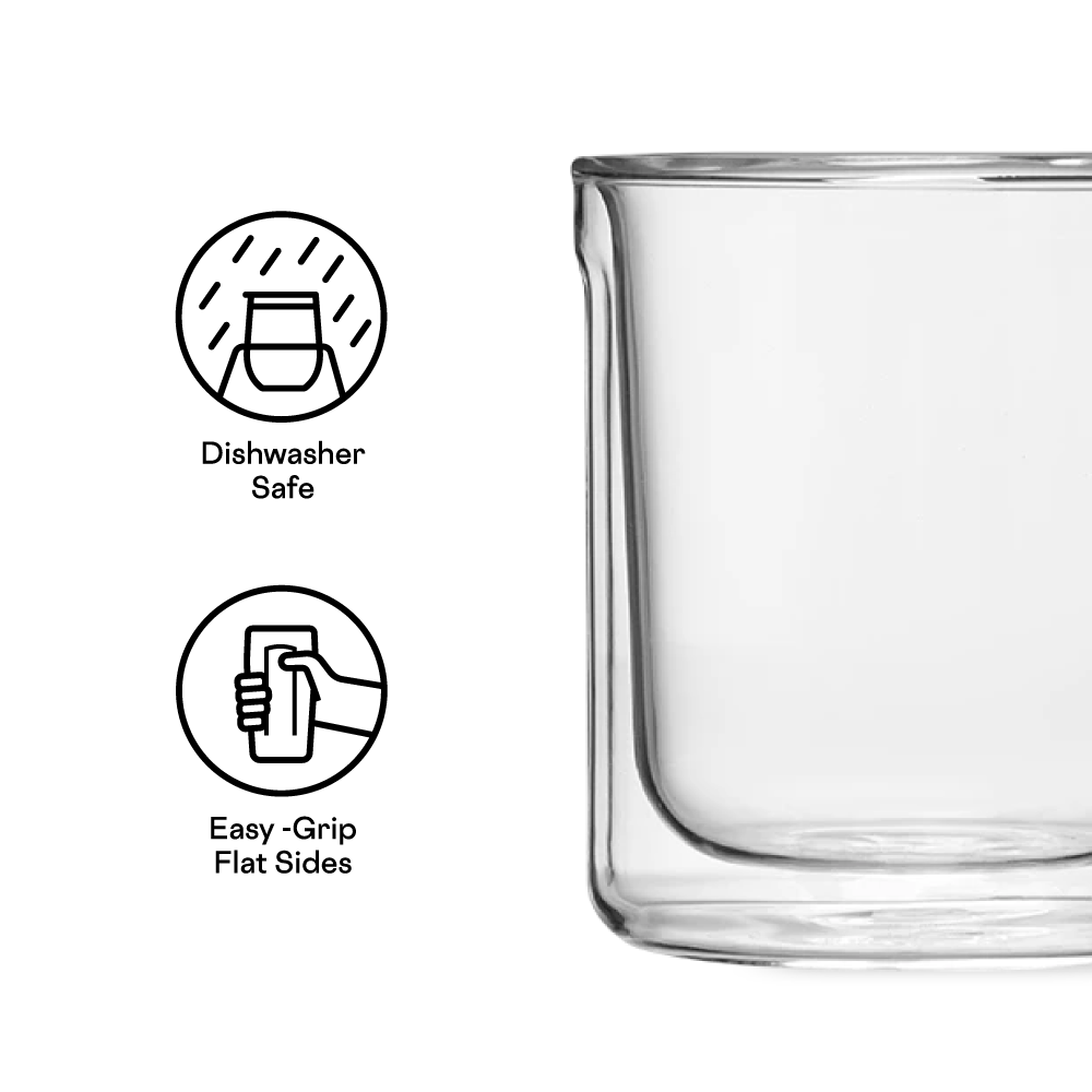 Corkcicle Whiskey Wedge - Double Old-Fashioned Rocks Glass And Ice