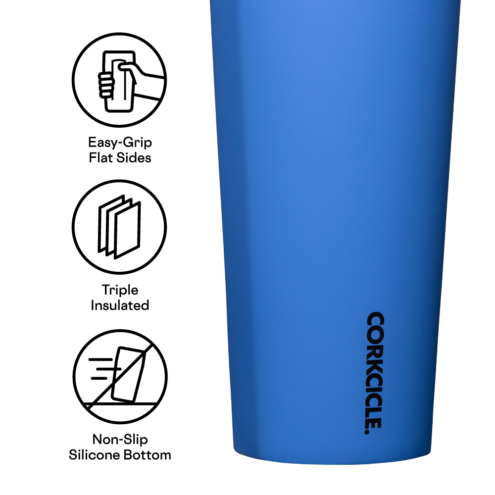 Insulated Tumbler with Straw  Cold Cup 24oz / Pacific Blue