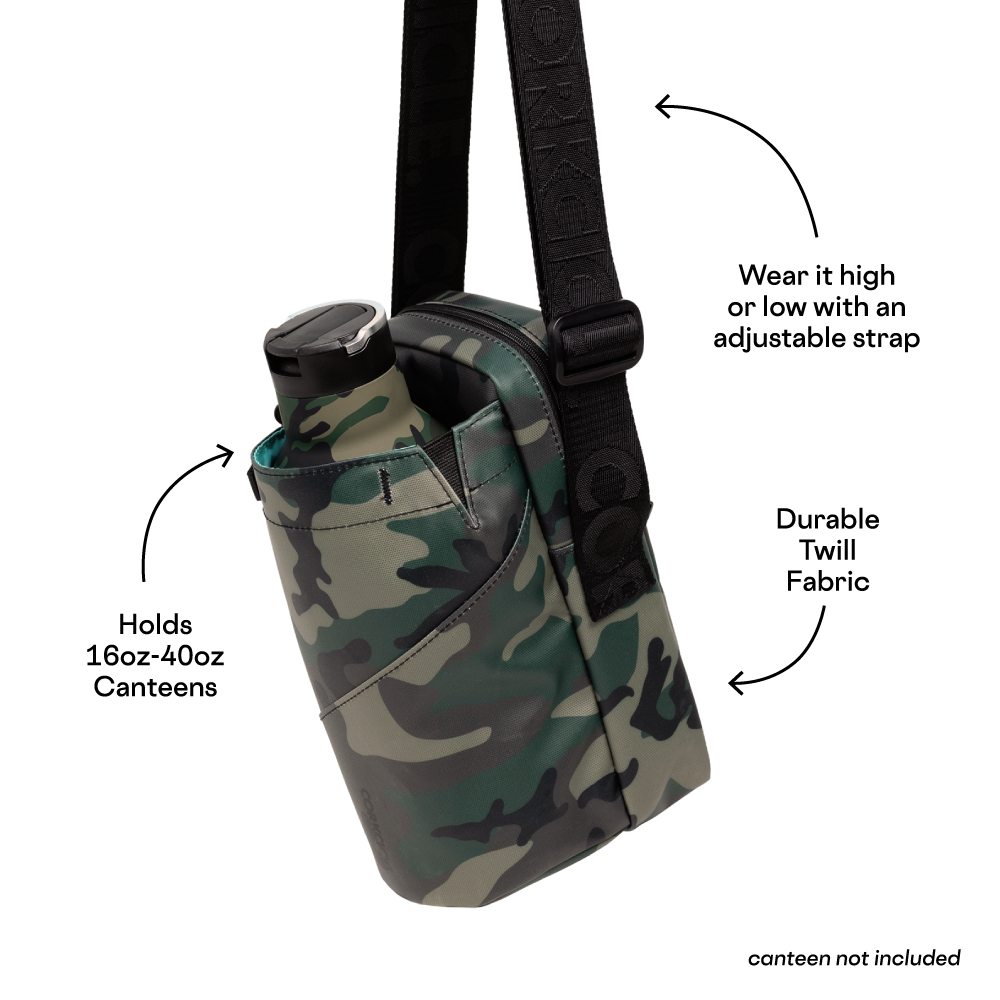 Crossbody Water Bottle Sling Bag Sling Camo Sling